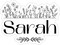 “Sarah” 4 Inch Personalized Name Sticker, Waterproof Vinyl Decal for Water Bottles, Laptops, Tumblers, Cars, Helmets & Notebooks – Durable Custom Aesthetic Label for Kids & Adults